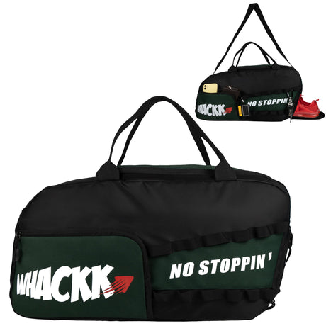 Arnold 40L Green Black |Gym Fitness Sports Workout Training Sports Travel Duffle Bag with Separate Shoe Pocket | Wet Dry Pocket | Multipurpose |Unisex | Lightweight | Kitbag |for Men Women