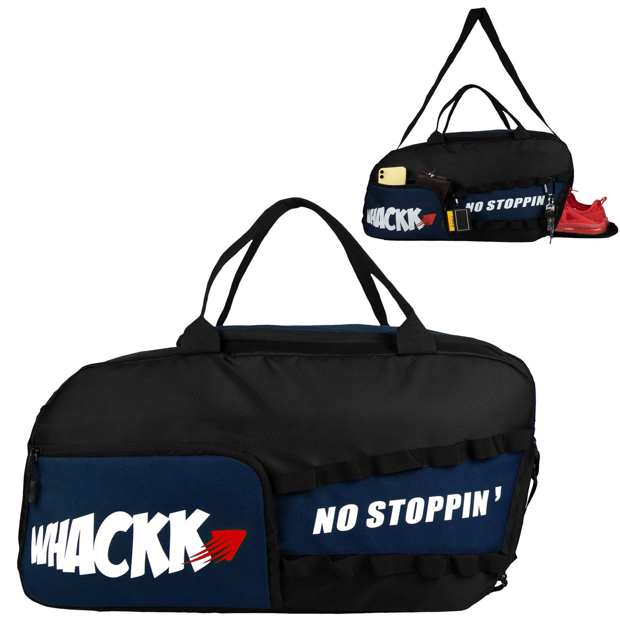 Arnold Blue Black 40L |Gym Fitness Sports Workout Training Sports Travel Duffle Bag with Separate Shoe Pocket | Wet Dry Pocket | Multipurpose |Unisex | Lightweight | Kitbag |for Men Women