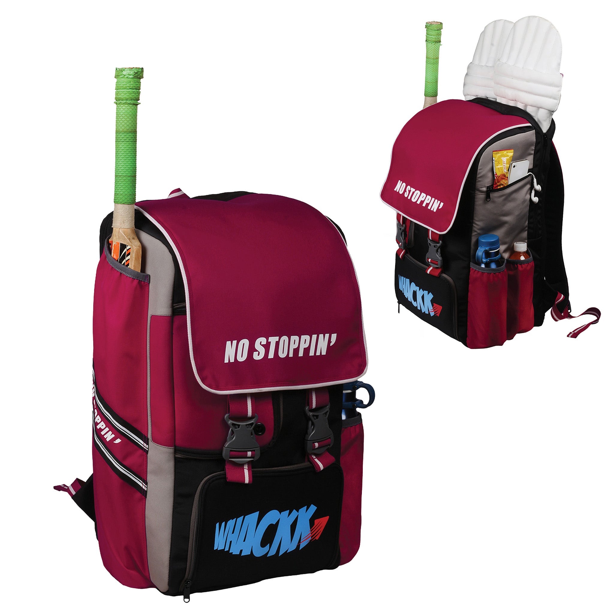 Scorer Red |Cricket Kitbag |Cricket Kit Bag Backpack |Juniour & Youth|Player Bat Pocket Shoe & Helmet Pocket |Separate Pad Pocket Fit 13.75 inch Leg Pad |2 Bottle Accesory Pocket