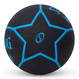 Spalding 8 Panel Highlight Rubber Moulded Indoor/Outdoor Basketball with Butyl Bladder, Suitable for Practice/Match/Training + Free Air Needle