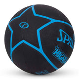 Spalding 8 Panel Highlight Rubber Moulded Indoor/Outdoor Basketball with Butyl Bladder, Suitable for Practice/Match/Training + Free Air Needle