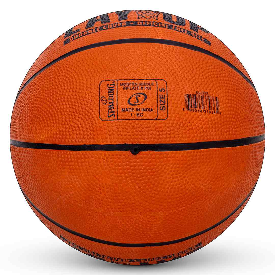 Spalding Layup 27.5" Rubber Moulded Indoor/ Outdoor Basketball + Free Air Pin Basketball (Standard,Pack of 1)