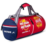 Vector X No Pain Gym Duffel 22L Sports Bag for Men and Women with Shoes Compartment Polyester | Front Utility Pocket |Durable Base | Adjustable Shoulder Strap