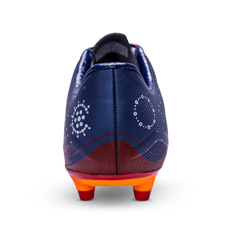 Vector X Venom Football Studs/Shoe PU Upper/TPU Sole Material/Lace-Up Closure for Men/Comfortable Soccer Shoes-Navy-Maroon-4