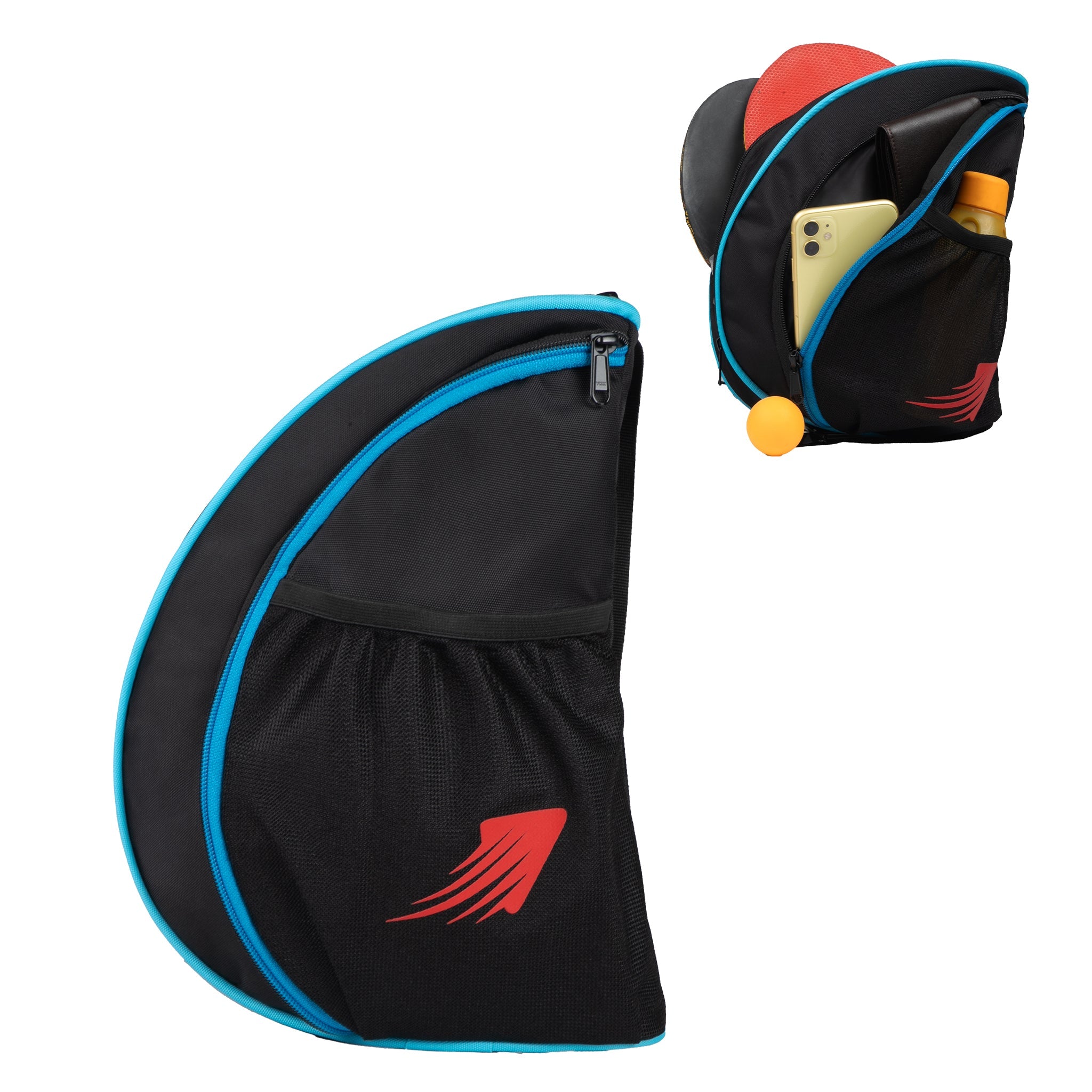 Twirl Black | Unisex Table Tennis Equipment Bag | Tennis Case | Racket Case | TT Bag Cover |Ping Pong Paddle Case|Case Bag Double-Sided |Professional |Bat Protector Pouch |Travel