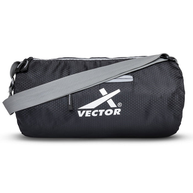 Vector X Attacker Polyester Gym Bag|Shoulder Bag|Sports Bag|Sports & Travel Bag|Duffle Bags for Men & Women|Exercise and Fitness|Black | Capacity - 20 Liter