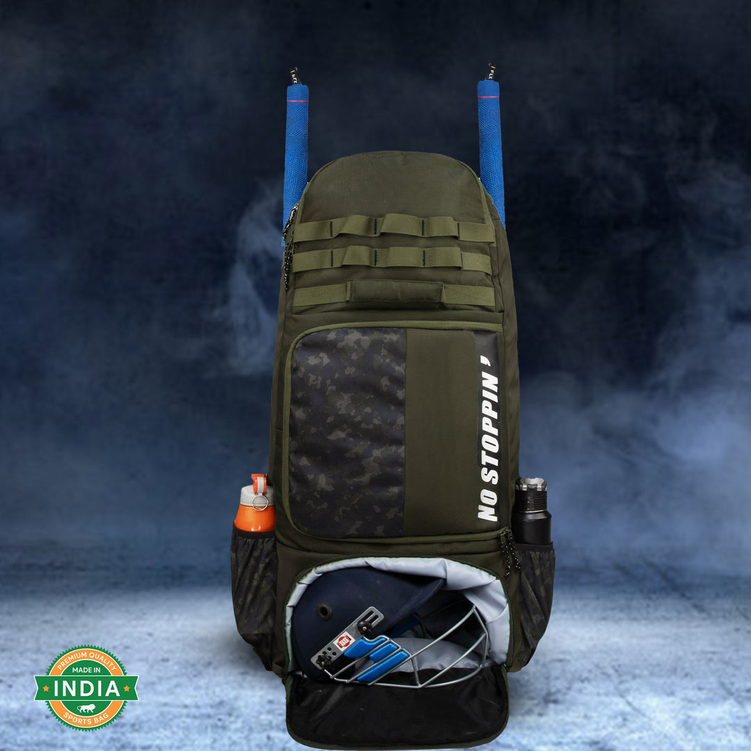 Condor Green 89L Unisex Cricket Kit Bag Backpack | Adult Size | 2 Bat | Shoe/Helmet Pocket | Main Compartment 20" Leg Pad |2 Bottle Holder | Easy Access Pocket | Player Edition Senior