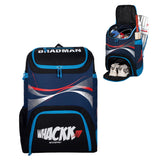 Bradman Navy Blue Junior Cricket Kitbag |Player Edition 2 Bat Pocket Shoe Pocket |Big Main Comp Fit 13.75 inch Leg Pad |Bottle Holders |Easy Access Pocket