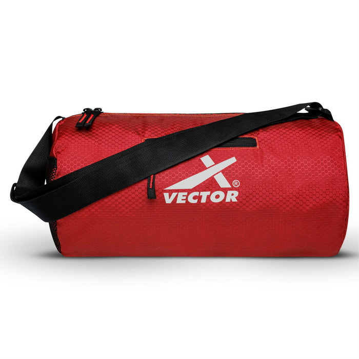 Vector X Attacker Polyester Gym Bag|Shoulder Bag|Sports Bag|Sports & Travel Bag|Duffle Bags for Men & Women|Exercise and Fitness|Black | Capacity - 20 Liter
