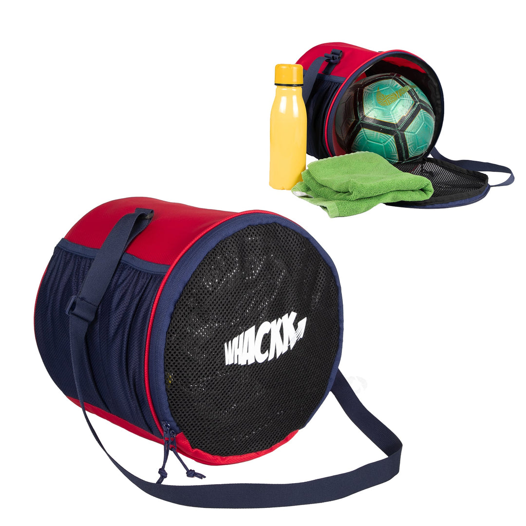 Kick Soccer Red Navy Football Equipment Bags|Basketball Volleyball Bags |Adjustable Strap Backpack |Easy Access Pocket Mesh Bottle Holders | Ball Bag |Kitbag |Bag