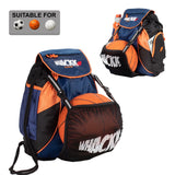 Storm Soccer Navy Orange Football Equipment Bag | Sports Men Boys Drawstring Backpack | Mobile Bottle Holder Pocket | Gym Bag