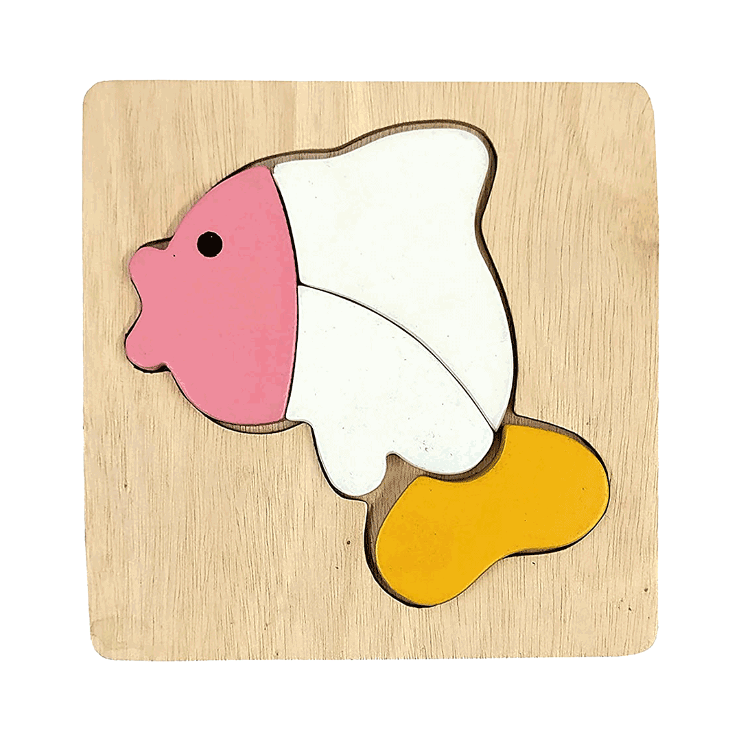 Synco Wooden Fish Puzzle Toy Game (Pack of 2)