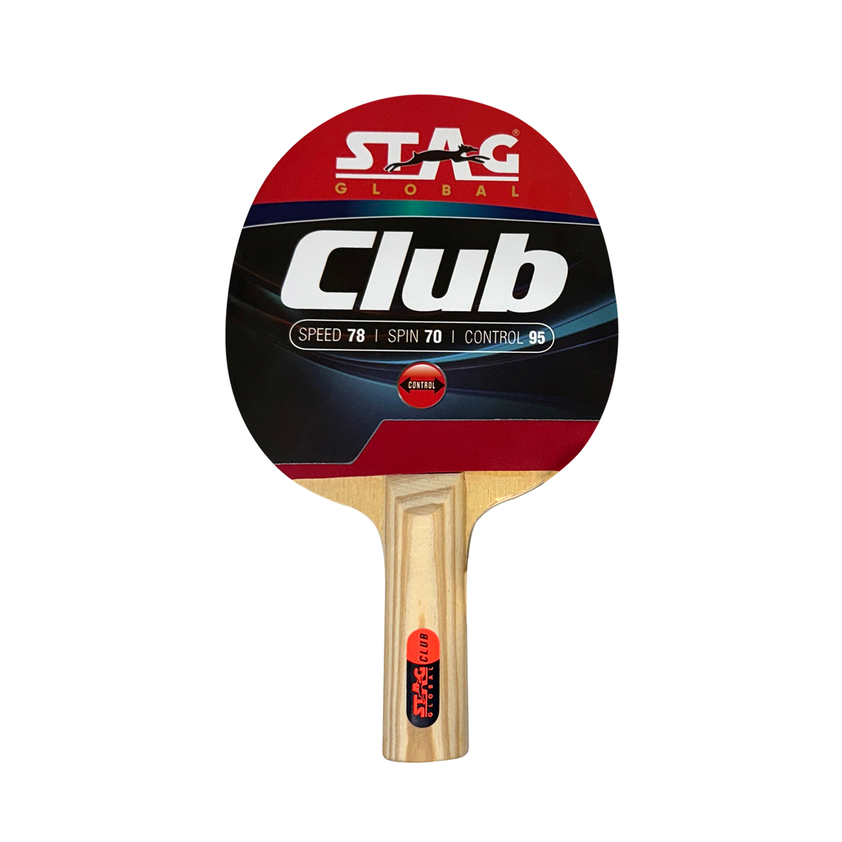 STAG GLOBAL Club Table Tennis Racket | Speed 78  | Spin 70 | Control 95 |  Beginner Training Series Ping Pong Racket