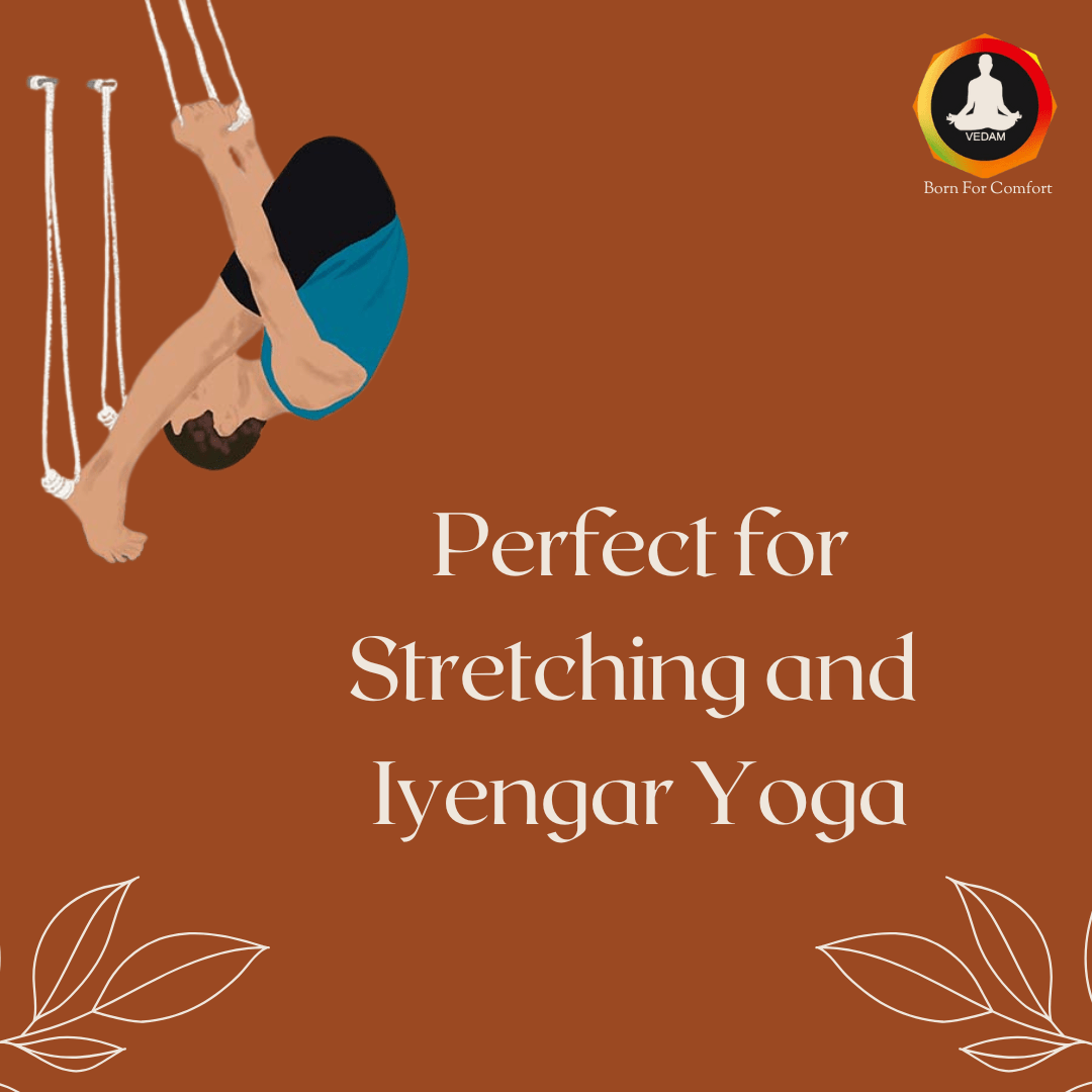 Vedam Iyengar Yoga Wall Ropes (Set of 4 Long Ropes with two 8ft long and two 6ft long) With Fastner