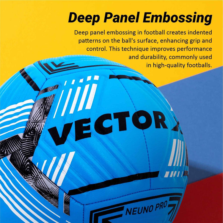 VECTOR X Premium Neuno Pro TPU 3D Embossed Machine Stitched Football - (Standard, Pack of 1)