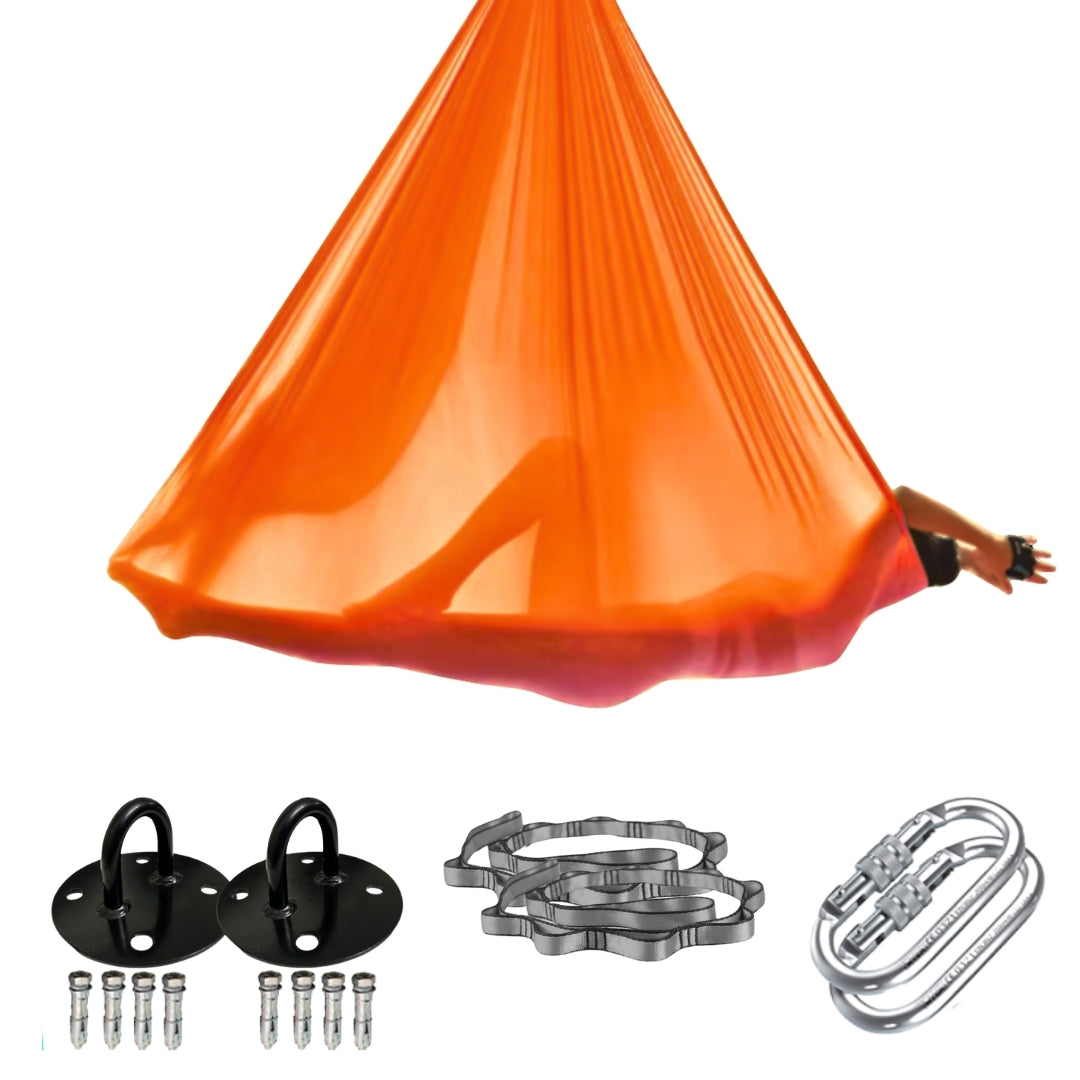 Premium Aerial Yoga hammock – Orange