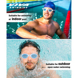 Viva Swimming VIVA-200 Swimming Goggles with Free Protective Case Pro Clear Lens & Wide-Vision Swimming Goggles with UV and Anti Fog Protection for Adult Men Women