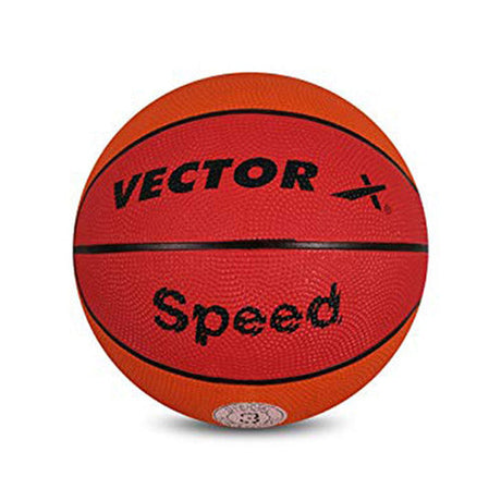 Vector X 8 Panel Speed Rubber Moulded Indoor/Outdoor Basketball with Butyl Bladder (Suitable for Practice/Match/Training) + Free Air Needle