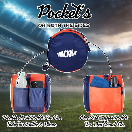 Kick Soccer Navy Orange Football Equipment Bags|Basketball Volleyball Bags |Adjustable Strap Backpack |Easy Access Pocket Mesh Bottle Holders | Ball Bag |Kitbag |Bag