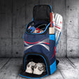 Bradman Blue Navy Cricket Kitbag for Youth |Player Edition 2 Bat Pocket Shoe Pocket |Big Main Comp Fit 15.5 inch Leg Pad |Bottle Holders |Easy Access Pocket