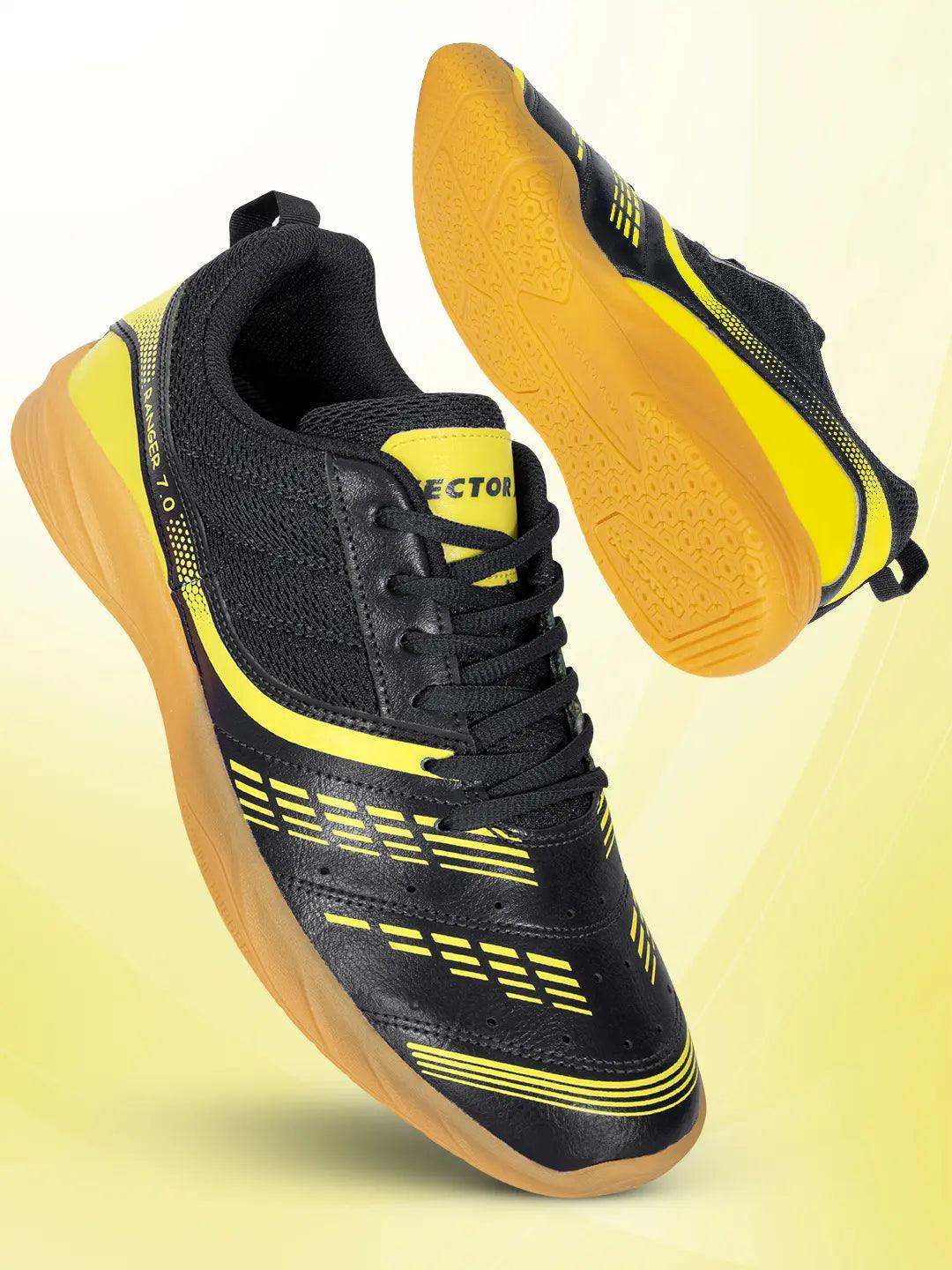 VECTOR X Ranger 7.0 Power Cushion Rubber Outsole Synthetic Mesh Badminton Shoes for Men Lightweight & Comfortable
