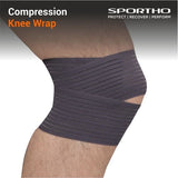 NIVIA Compression Knee Straps with Velcro, Knee Braces & Sleeves, For Compression & Circulation Available in  S | M | L  | XL & Grey Color , Used for All kind of impact Sports