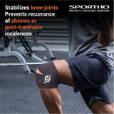 NIVIA Compression Knee Straps with Velcro, Knee Braces & Sleeves, For Compression & Circulation Available in  S | M | L  | XL & Grey Color , Used for All kind of impact Sports