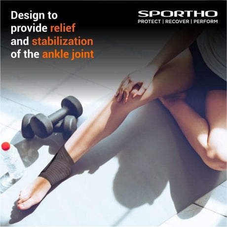 NIVIA Compression Ankle Wraps with Velcro, Ankle Sleeves, Braces or Wraps , For Compression & Circulation Available in  S | M | L  | XL & Sky BlueColor , Used for Rehabilitation & Recovery