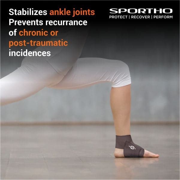 NIVIA Compression Ankle Wraps with Velcro, Ankle Sleeves, Braces or Wraps , For Compression & Circulation Available in  S | M | L  | XL & Sky BlueColor , Used for Rehabilitation & Recovery