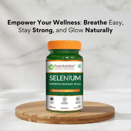 Selenium Supplement  60 Veg Capsules for Immunity & Wellness