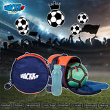Kick Soccer Navy Orange Football Equipment Bags|Basketball Volleyball Bags |Adjustable Strap Backpack |Easy Access Pocket Mesh Bottle Holders | Ball Bag |Kitbag |Bag