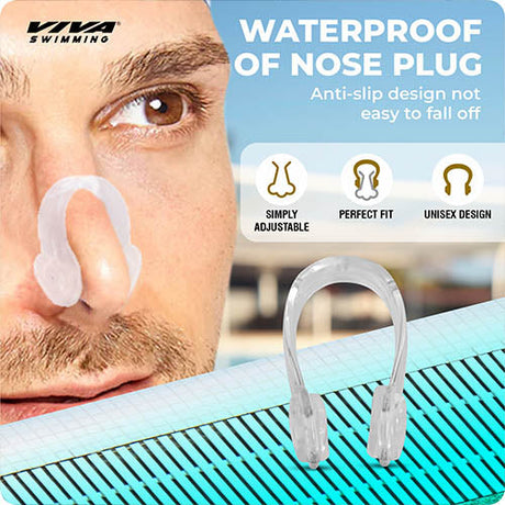 Viva Swimming Combo 614 Senior Kit- Swim Goggles, Caps and Ear plug Combo Set With Case Set- Silicone Non-Slip Material, Anti-Fog, UV Protection For Adults, Boys, Men