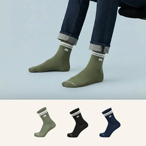 The Sock Street Sports Running Crew Socks Alpine Pack of 3