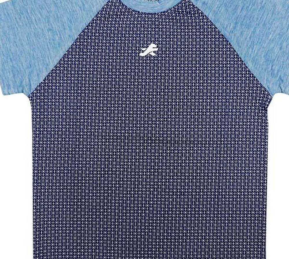 Redesign Boys Perfomance Tshirt (Heather Blue Raglan) | Kids | KIBI Sports - crop-closeup