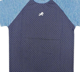 Redesign Boys Perfomance Tshirt (Heather Blue Raglan) | Kids | KIBI Sports - crop-closeup