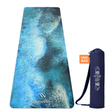 PU Printed & Natural Rubber Yoga Mat - 6mm, Deep Ocean
