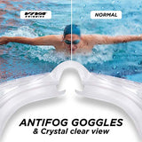 Viva Swimming Flex 3D Ergonomic Design Anti Fog & Crystal Clear View Silicone Swimming Goggle| Anti-Slip & Adjustable Straps| Case Packing (Black)