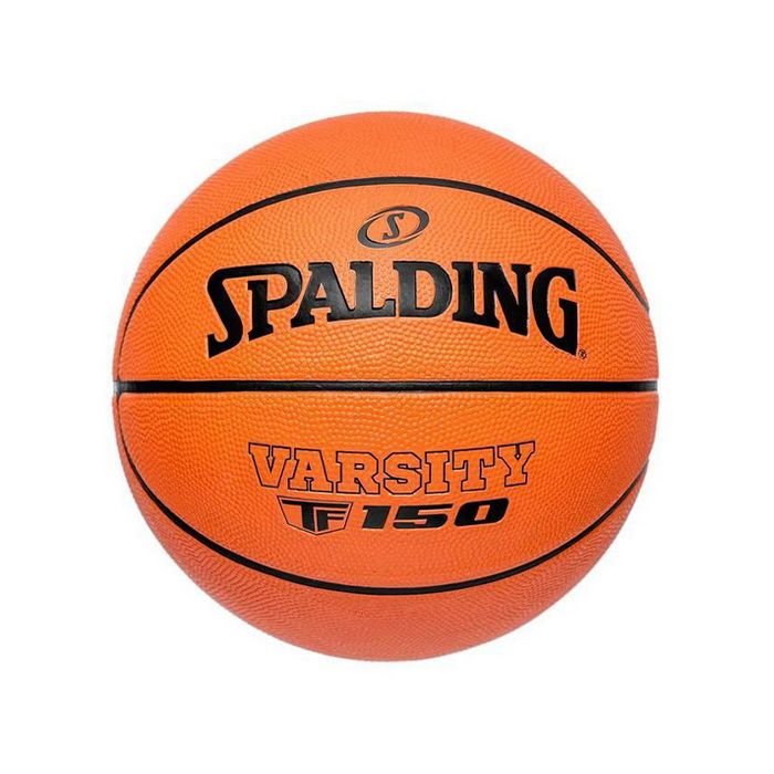 Spalding Varsity TF-150 Rubber Basketball with Free Air Needle (Size-7, Color: Orange), Pack of 1