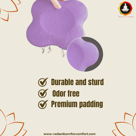 Vedam Yoga Knee Pad  (Purple set of 2 pcs) | Industrial