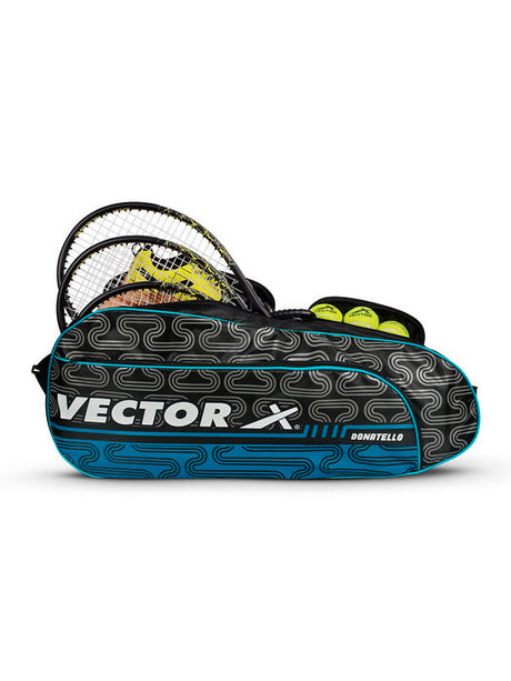 Vector X Donatello Water Resistant 4 Compartment Badminton Bag with Padded Shoulder Strap