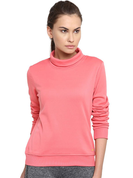 Alcis Women Pink Solid Sweatshirt 133WSS194 | Alcis