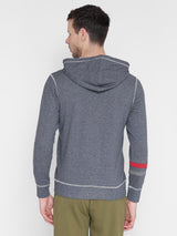 Alcis Mens Printed Dark Grey Winter Jacket 145MJK217