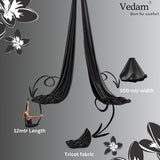 Premium 12 mtr Aerial Yoga hammock – Black