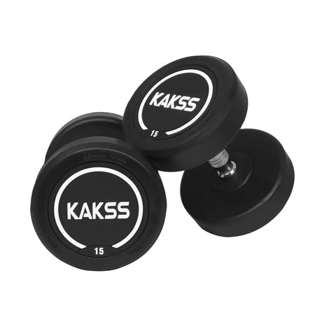 KAKSS Rubber Coated Professional Round Dumbbells (Set Of 2pc) | Kakss Exporters (Kakss Fitness)