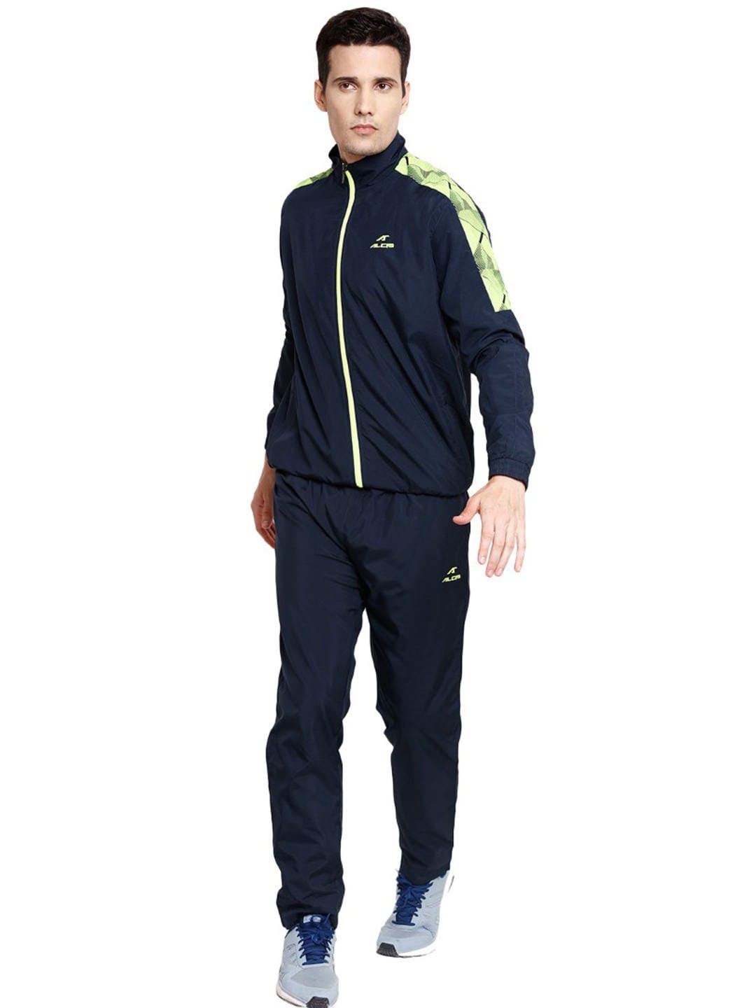 Alcis Men Solid Navy Blue Track Suit