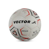 Vector X 32 Panel Impulse Rubberised Thermo Fused Indoor/Outdoor Football with Butyl Bladder, Suitable for Match and Training for Adults 15+ Years + Free Air Needle