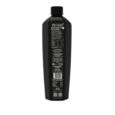 EVOCUS Black Health Drink with Magnesium Gluconate (500ml) Pack of 6 | Drink Evocus