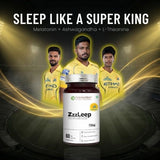 ZzzLeep Sleep Support Melatonin, L-Theanine & Tryptophan | Veg Tablets