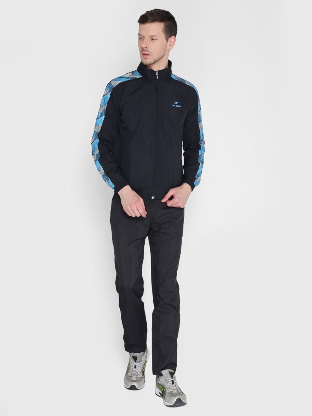 Alcis Mens Printed Black Tracksuit 165MTS253