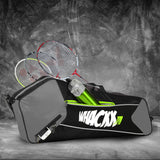 Break Point Black Grey Unisex Lightweight Stylish Tennis Badminton Squash Shuttle Equipment Kit Bag Cover | Water Bottle & Mobile Pocket |Rackets Tennis-4 Squash-4 Badminton-8